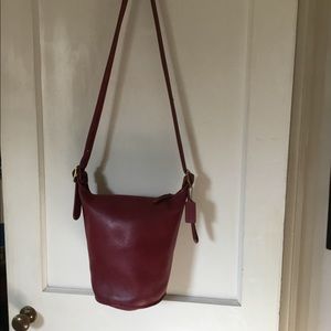 Vintage Coach softened leather duffel bag.